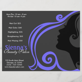 Flyer Peluquería (Azul pizarra claro)