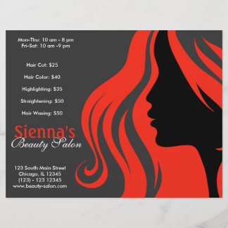 Flyer Peluquería (ladrillo de fuego)