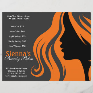 Flyer Peluquería (Naranja)