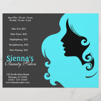 Flyer Peluquería (Turquesa)
