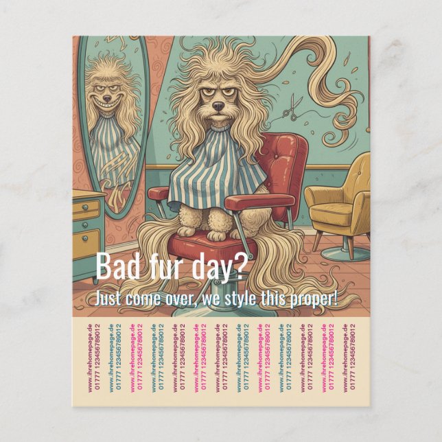 Flyer Peluquero de Perros  (Frente)