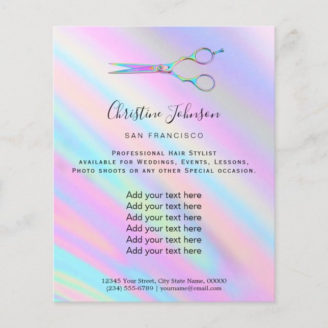 Flyer peluquero profesional (Frente)