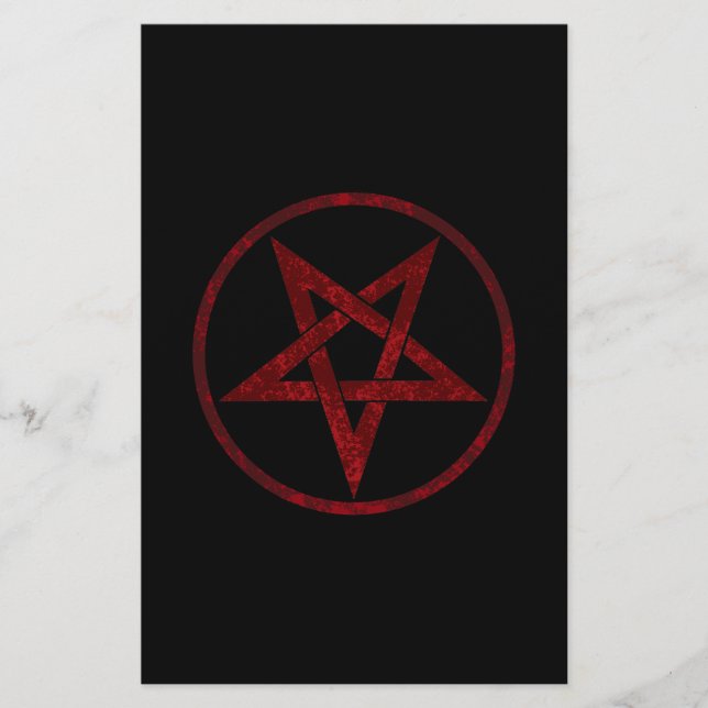Flyer Pentagram del diablo Rojo (Frente)