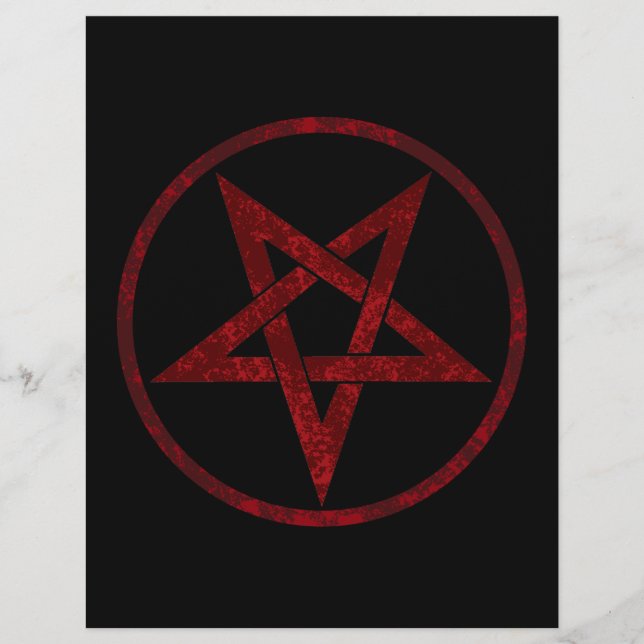 Flyer Pentagram del diablo Rojo (Frente)