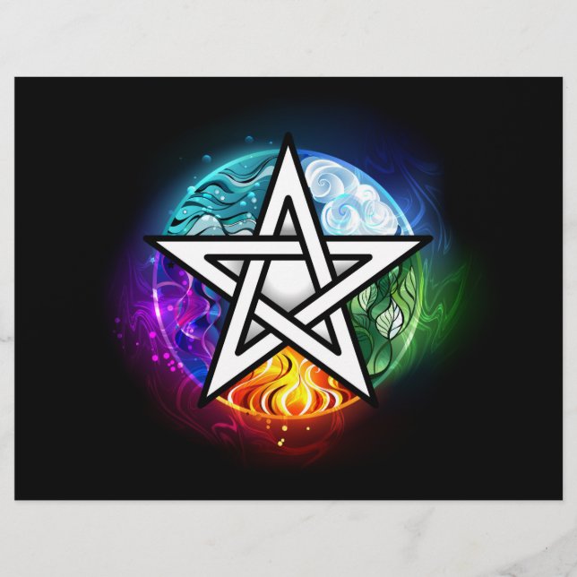 Flyer Pentagrama de Wiccan (Frente)