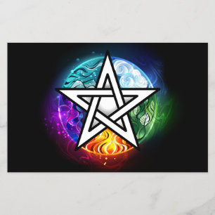 Flyer pentagrama wiccano