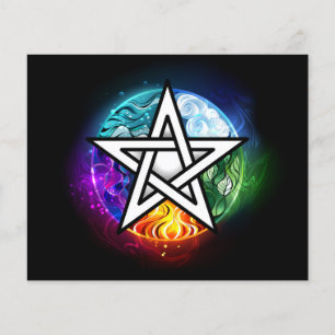 Flyer pentagrama wiccano