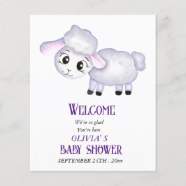 Flyer Pequeña oveja de cordero Baby Shower
