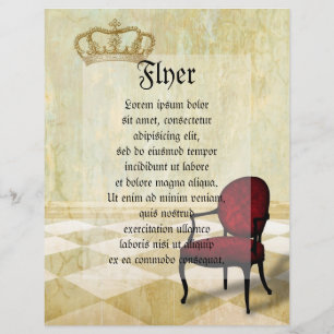 Flyer Pequeña Silla Real con Corona