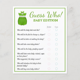 Flyer Pequeña y afortunada niña chamrock adivina bebé