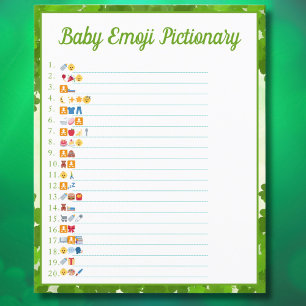 Flyer Pequeño Afortunado Uno Emoji de Trébol de Bebé Pic