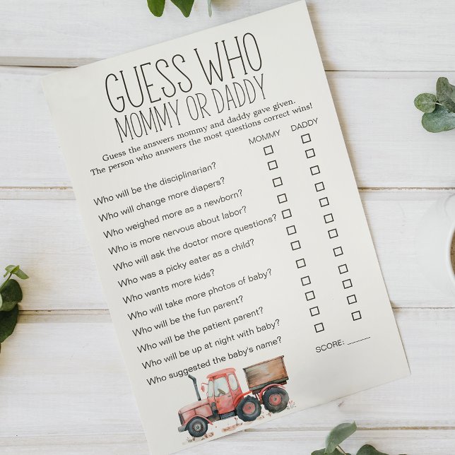 Flyer Pequeño juego de papá mami de Baby Shower (Subido por el creador)