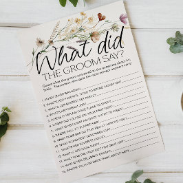 Flyer Pequeño juego floral vintage ¿diría Groom?