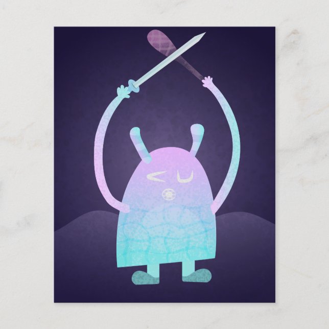 Flyer Pequeño Monstruo Azul (Frente)