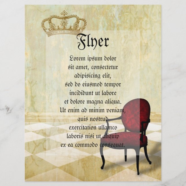 Flyer Pequeño presidente real con corona (Frente)