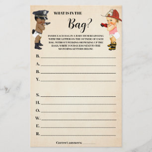 Flyer Pequeño Recluta Qué hay en la Bolsa Juego de Baby