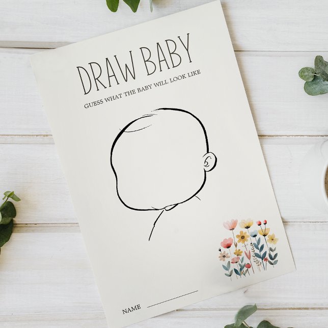 Flyer Pequeños animales de granja Baby Shower Dibuja jue (Subido por el creador)