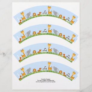 Flyer Pequeños animales de la jungla niño retortito liso