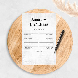 Flyer Periódico de juego Baby Shower Consejos y predicci