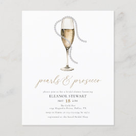 Flyer Perlas acuarelas y ducha de novia en Prosecco