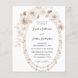 Flyer Perlas de Presupuesto y Bodas de Flor Blanca