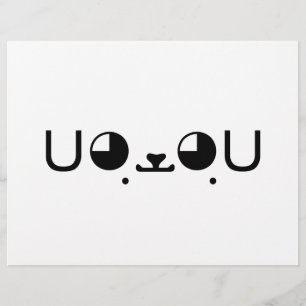 Flyer Perro cachorro kawaii japonés emoticono komoji