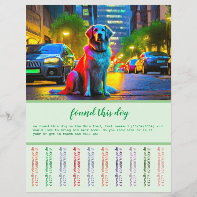 Flyer Perro Encontrado  (Frente)