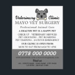 Flyer Perro gris, veterinario, servicio veterinario<br><div class="desc">Volante publicitario para perros grises,  veterinarios y de servicio veterinario por la tienda de tarjetas de visita.</div>