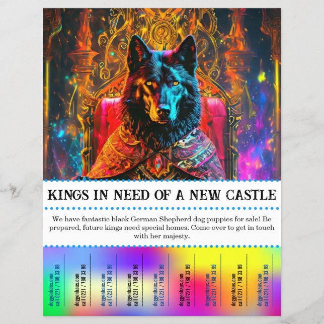 Flyer Perro pastor lobo (Frente)