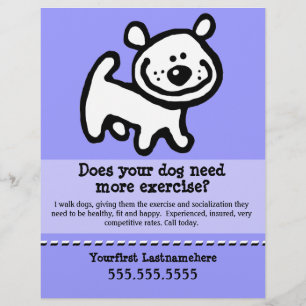 Flyer Perro Walker. Caminando.Personalizable.