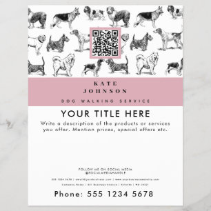 Flyer Perro Walker Grooming Dog Trainer Groomer Business