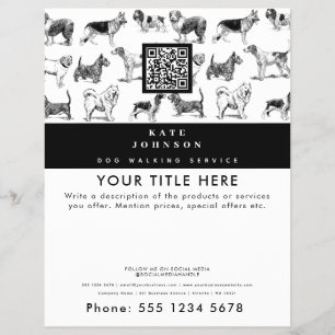 Flyer Perro Walker Grooming Dog Trainer Groomer Business