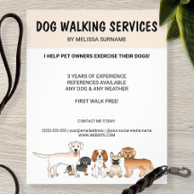 Perros de dibujos animados: servicios de caminatas