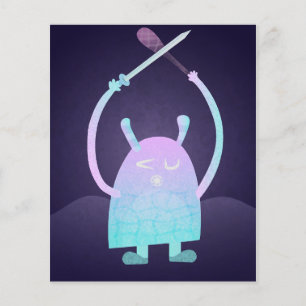 Flyer Personaje de monstruo adorable para niños