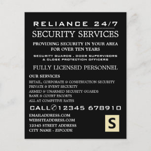 Flyer Personal del Servicio de Seguridad Libreta Anuncio