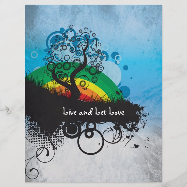 Flyer Personalizable de arcoiris grueso (Frente)