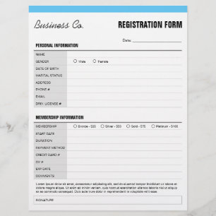 Flyer Personalizable de formulario de registro genérico