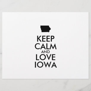 FLYER PERSONALIZABLE MANTENER CALMA Y AMAR A IOWA