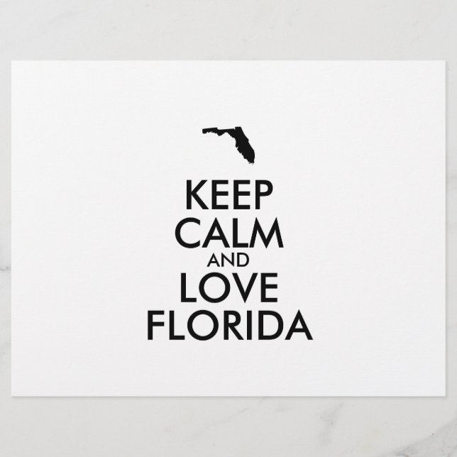 FLYER PERSONALIZABLE MANTENER LA CALMA Y AMAR A FLORIDA (Frente)