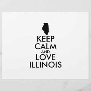 Flyer Personalizable MANTENER LA CALMA Y AMAR A ILLINOIS