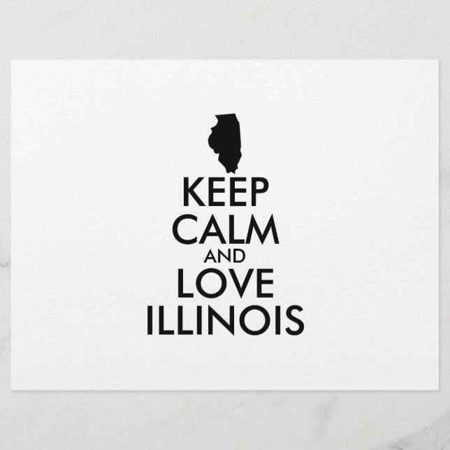 Flyer Personalizable MANTENER LA CALMA Y AMAR A ILLINOIS (Frente)