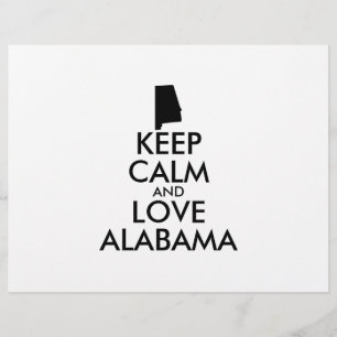Flyer Personalizable MANTENGA CALMA Y AME A ALABAMA