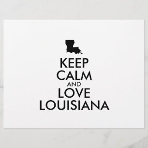 Flyer Personalizable MANTENGA CALMA Y AME A LOUISIANA