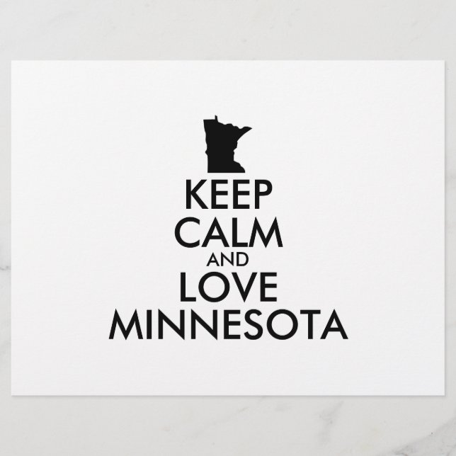 Flyer Personalizable MANTENGA CALMA Y AME A MINNESOTA (Frente)