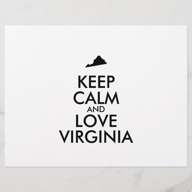 Flyer Personalizable MANTENGA CALMA Y AME A VIRGINIA (Frente)