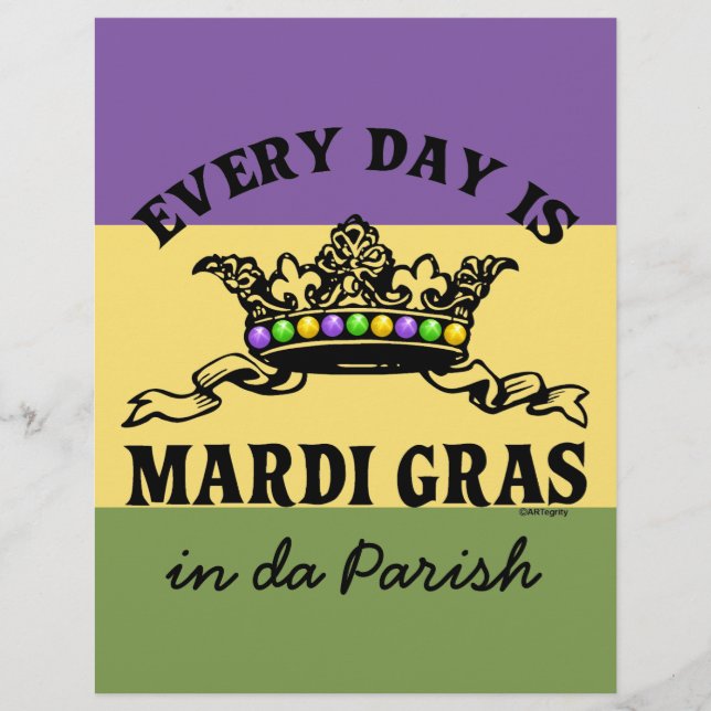 Flyer Personalizable Mardi Gras (Frente)