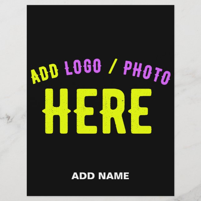 FLYER PERSONALIZABLE MODERNO ESTILO NEGRO VERIFICADO MAR (Frente)