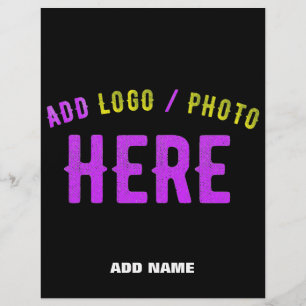 FLYER PERSONALIZABLE MODERNO ESTILO NEGRO VERIFICADO MAR