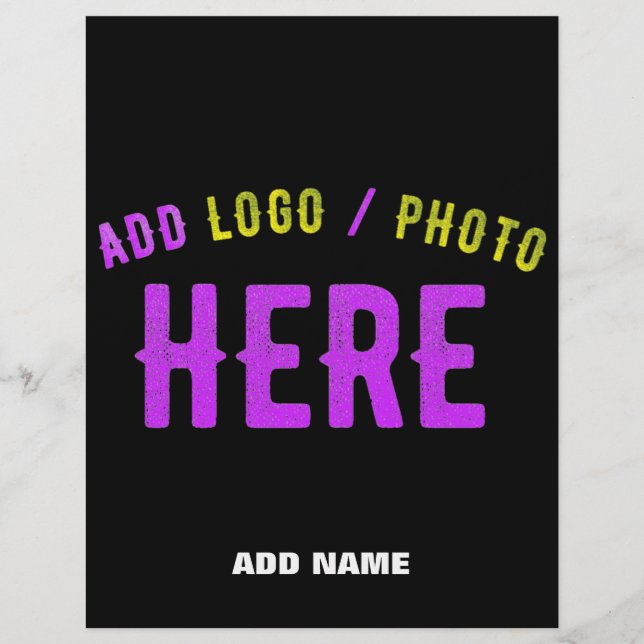 FLYER PERSONALIZABLE MODERNO ESTILO NEGRO VERIFICADO MAR (Frente)