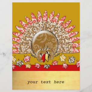 Flyer Personalizado amable Acción de Gracias Turquía